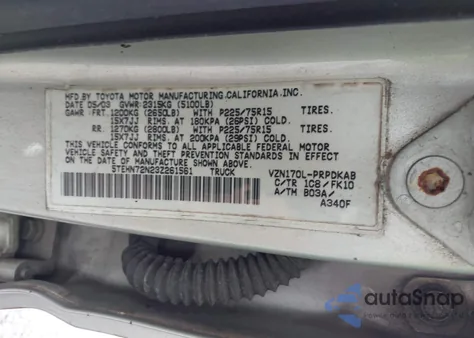 2003 Toyota Tacoma Base V6 from USA, damaged, VIN 5TEHN72N23Z261561